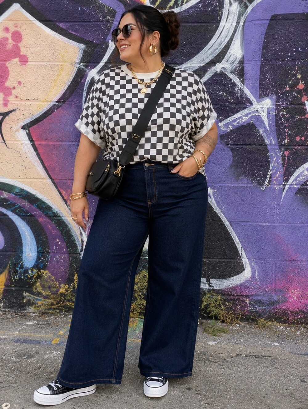Reitmans Plus Size 34 PETITE: High-Rise Wide Leg Jeans for Women in Dark Blue